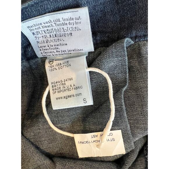 AG Adriano Goldschmied Relaxed Fit Denim Jeans Ankle Zipper Detail S - Picture 7 of 8